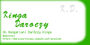 kinga daroczy business card