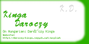 kinga daroczy business card